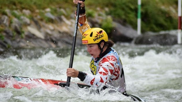 Tereza Fišerová při Světovém poháru ve španělském Seu. Tereza Fišerová při Světovém poháru ve španělském Seu.