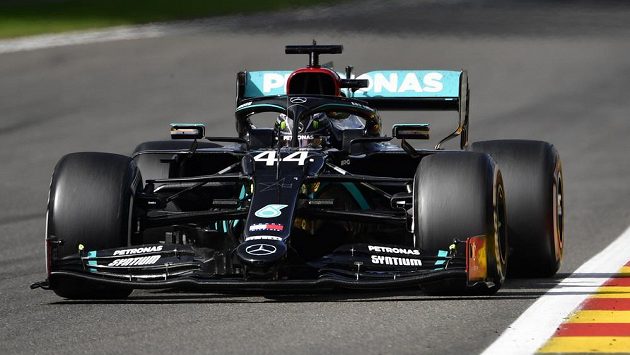 Lewis Hamilton při Velké ceně Belgie. Lewis Hamilton při Velké ceně Belgie.