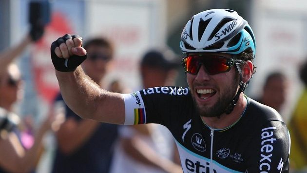 Hvězdný cyklista Mark Cavendish z týmu Etiix-Quicfk-Step. Hvězdný cyklista Mark Cavendish z týmu Etiix-Quicfk-Step.