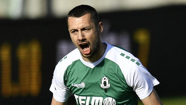 Ivan Schranz z Jablonce se raduje z prvního gólu, který dal z penalty, v duelu s Karvinou. Ivan Schranz z Jablonce se raduje z prvního gólu, který dal z penalty, v duelu s Karvinou.