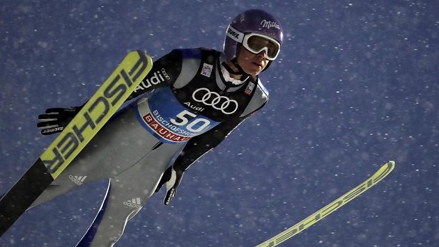 Andreas Wellinger z Německa v Bischofshofenu. Andreas Wellinger z Německa v Bischofshofenu.