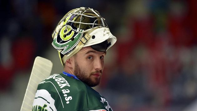 Brankář David Honzík po nedávném barážovém boji s Českými Budějovicemi. Brankář David Honzík po nedávném barážovém boji s Českými Budějovicemi.