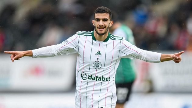 Liel Abada oslavuje gól Celtiku během utkání 3. předkola Evropské ligy v Jablonci. Liel Abada oslavuje gól Celtiku během utkání 3. předkola Evropské ligy v Jablonci.