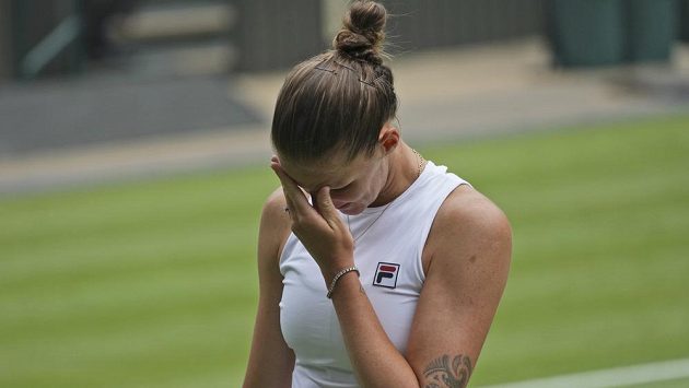 Karolína Plíšková při finále Wimbledonu Karolína Plíšková při finále Wimbledonu