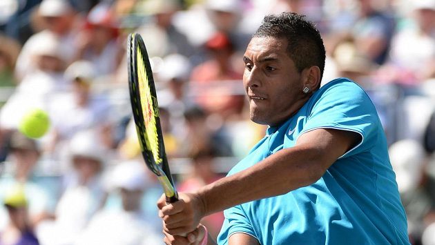 Australský tenista Nick Kyrgios na turnaji v Indian Wells. Australský tenista Nick Kyrgios na turnaji v Indian Wells.