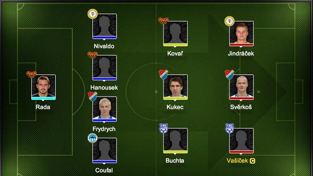 Premiérově bude mít kapitánskou pásku na ruce Vašíček. Premiérově bude mít kapitánskou pásku na ruce Vašíček.