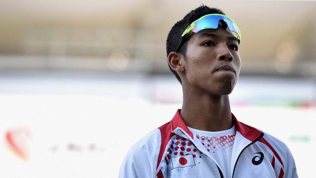 Šestnáctiletý japonský sprinter Abdul Hakim Sani Brown. Šestnáctiletý japonský sprinter Abdul Hakim Sani Brown.