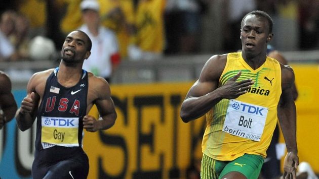 Usain Bolt z Jamajky (vpravo) už nedokáže Američana Tysona Gaye (vlevo) respektovat. Usain Bolt z Jamajky (vpravo) už nedokáže Američana Tysona Gaye (vlevo) respektovat.