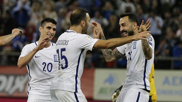 Fotbalisté Řecka slaví. Vyhráli nad Gibraltarem a zahrají si baráž o účast na MS 2018. Fotbalisté Řecka slaví. Vyhráli nad Gibraltarem a zahrají si baráž o účast na MS 2018.
