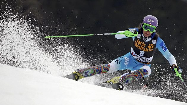 Lyžařka Strachová v posledním slalomu končící sezóny Světového poháru ve francouzském Méribelu. Lyžařka Strachová v posledním slalomu končící sezóny Světového poháru ve francouzském Méribelu.