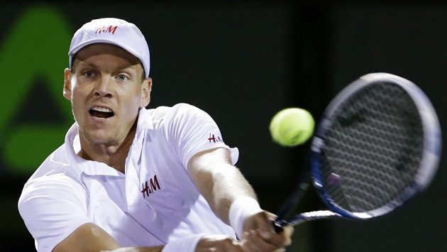 Tomáš Berdych na turnaji v Miami dohrál. Tomáš Berdych na turnaji v Miami dohrál.