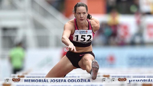 Kateřina Cachová na atletickém mítinku Memoriál Josefa Odložila. Kateřina Cachová na atletickém mítinku Memoriál Josefa Odložila.