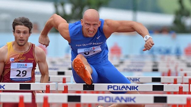 Překážkář Petr Svoboda při mistrovství ČR v Plzni. Překážkář Petr Svoboda při mistrovství ČR v Plzni.