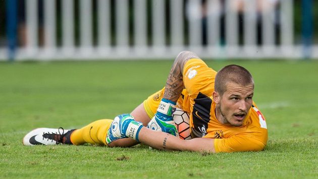 Liberecký brankář Václav Hladký. Liberecký brankář Václav Hladký.