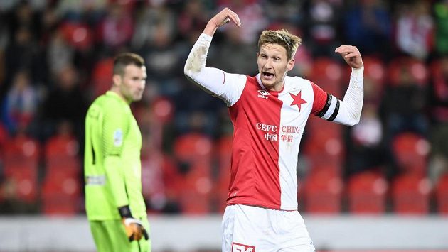 Slavásta Milan Škoda při utkání s Libercem. Slavásta Milan Škoda při utkání s Libercem.