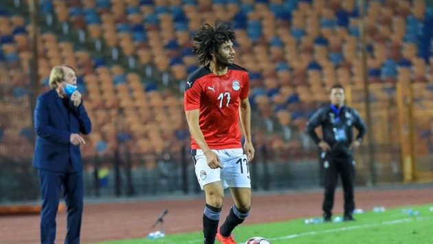 Egyptský reprezentant a hráč Arsenalu Londýn Muhammad Alnaní během kvalifikace mistrovství Afriky proti Togu. Egyptský reprezentant a hráč Arsenalu Londýn Muhammad Alnaní během kvalifikace mistrovství Afriky proti Togu.