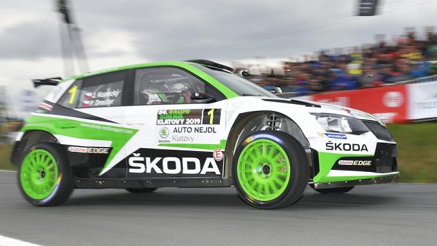 Jan Kopecký a Pavel Dresler ve voze Škoda Fabia R5 v akci Jan Kopecký a Pavel Dresler ve voze Škoda Fabia R5 v akci