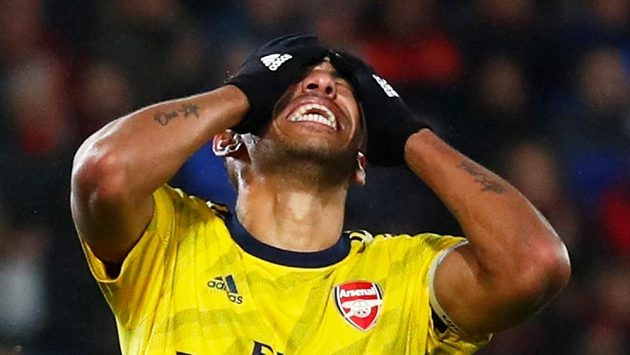 Fotbalista Arsenalu Pierre-Emerick Aubameyang během utkání v Bournemouthu. Ilustrační foto Fotbalista Arsenalu Pierre-Emerick Aubameyang během utkání v Bournemouthu. Ilustrační foto