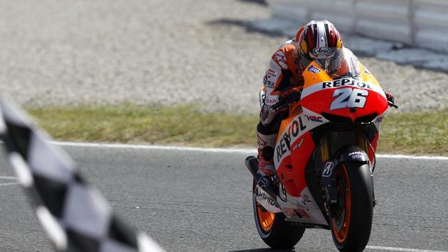 Španěl Dani Pedrosa na okruhu v Barceloně. Španěl Dani Pedrosa na okruhu v Barceloně.