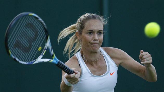 Česká tenistka Klára Zakopalová v prvním kole Wimbledonu. Česká tenistka Klára Zakopalová v prvním kole Wimbledonu.