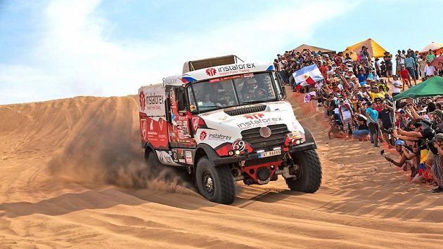 Aleš Loprais s kamiónem Tatra zvítězil v první etapě Rallye Dakar 2018. Aleš Loprais s kamiónem Tatra zvítězil v první etapě Rallye Dakar 2018.