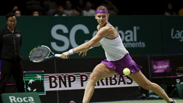 Tenistka Lucie Šafářová na Turnaji mistryň v Singapuru. Tenistka Lucie Šafářová na Turnaji mistryň v Singapuru.
