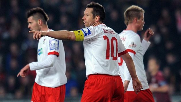 Kapitán Plzně Pavel Horváth v utkání proti Spartě. Kapitán Plzně Pavel Horváth v utkání proti Spartě.