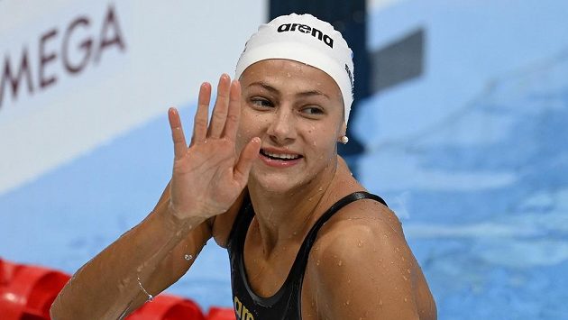 Spokojená česká plavkyně Barbora Seemanová po novém českém rekordu ve finále závodu na 200 metrů volný způsobb na OH v Tokiu. Spokojená česká plavkyně Barbora Seemanová po novém českém rekordu ve finále závodu na 200 metrů volný způsobb na OH v Tokiu.