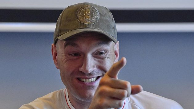 Brit Tyson Fury na tiskové konferenci v Praze. Brit Tyson Fury na tiskové konferenci v Praze.