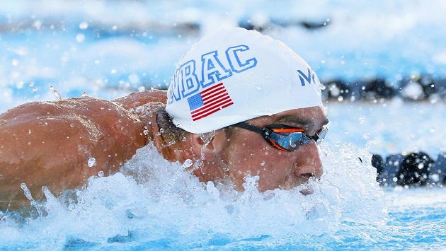 Americký plavec Michael Phelps během amerického šampionátu. Americký plavec Michael Phelps během amerického šampionátu.