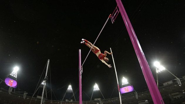 Americká tyčkařka Jennifer Suhrová na OH v Londýně. Americká tyčkařka Jennifer Suhrová na OH v Londýně.