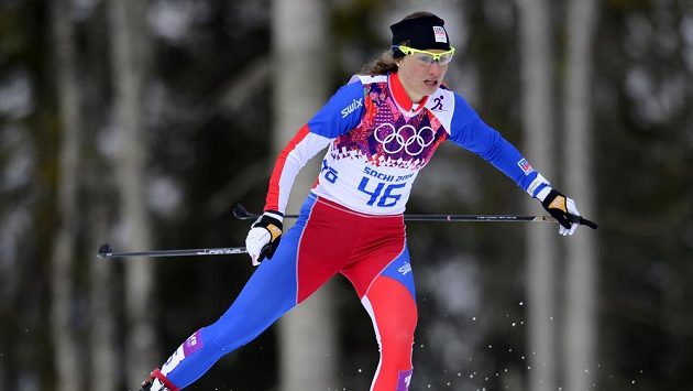 Petra Nováková během olympijského sprintu. Petra Nováková během olympijského sprintu.