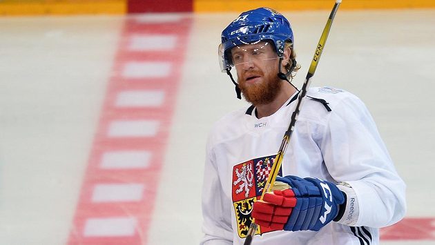 Útočník Jakub Voráček na tréninku české hokejové reprezentace před SP. Útočník Jakub Voráček na tréninku české hokejové reprezentace před SP.
