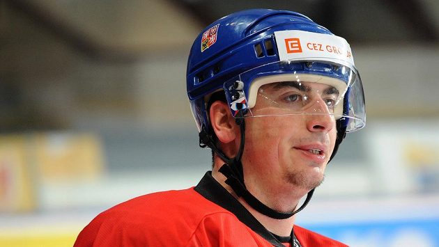 Obránce Tomáš Kaberle během tréninku hokejové reprezentace Obránce Tomáš Kaberle během tréninku hokejové reprezentace
