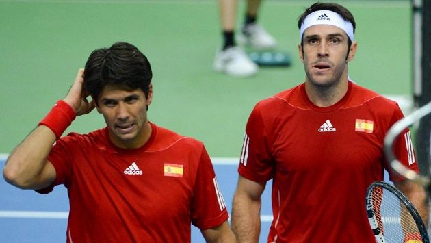 Fernando Verdasco (vlevo) a David Marrero. Fernando Verdasco (vlevo) a David Marrero.