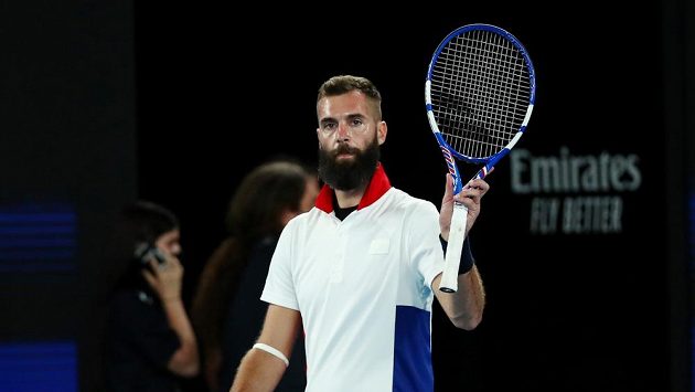 Francouzský tenista Benoit Paire během zápasu na ATP Cupu v australském Melbourne. Francouzský tenista Benoit Paire během zápasu na ATP Cupu v australském Melbourne.