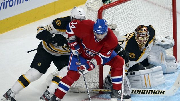 Tomáš Plekanec (uprostřed) asistoval v utkání proti Bostonu u jednoho gólu. Tomáš Plekanec (uprostřed) asistoval v utkání proti Bostonu u jednoho gólu.