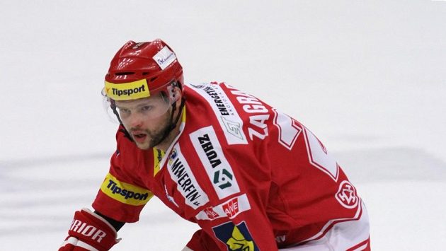 Slovenský útočník Marek Zagrapan ještě v dresu Třince. Slovenský útočník Marek Zagrapan ještě v dresu Třince.