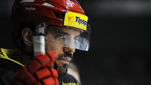 Hokejový obránce Hradce Králové Peter Frühauf. Hokejový obránce Hradce Králové Peter Frühauf.