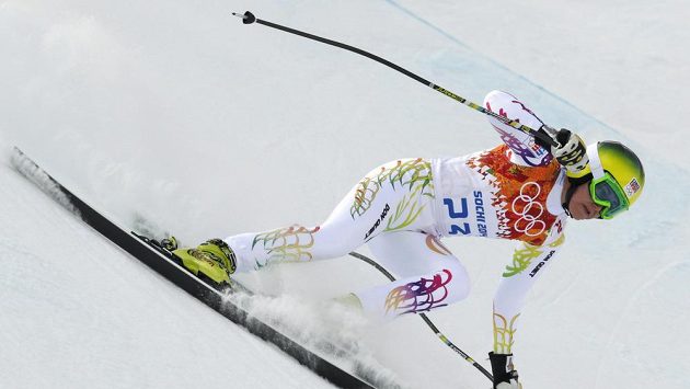 Šárka Strachová na trati kombinačního sjezdu. Šárka Strachová na trati kombinačního sjezdu.