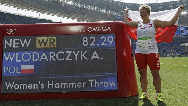 Polka Anita Wlodarczyková ozdobila olympijské finále kladivářek světovým rekordem. Polka Anita Wlodarczyková ozdobila olympijské finále kladivářek světovým rekordem.