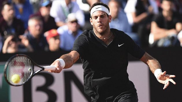 Juan Martin Del Potro na turnaji v Římě. Juan Martin Del Potro na turnaji v Římě.