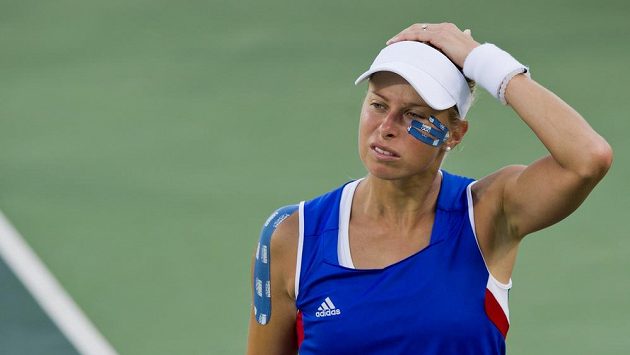 Andrea Hlaváčková v zápase o třetí místo na OH. Andrea Hlaváčková v zápase o třetí místo na OH.