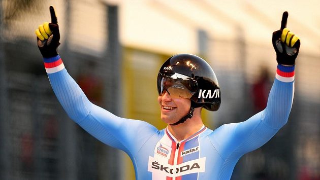 Dráhový cyklista brněnské Dukly Martin Čechman. Dráhový cyklista brněnské Dukly Martin Čechman.