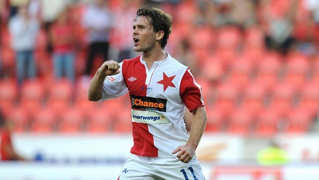 Záložník Slavie Praha Karol Kisel se raduje z gólu proti Olomouci. K bodům ale Pražanům nestačil. Záložník Slavie Praha Karol Kisel se raduje z gólu proti Olomouci. K bodům ale Pražanům nestačil.