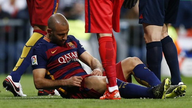 Javier Mascherano v dresu Barcelony. Javier Mascherano v dresu Barcelony.