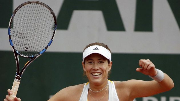 Španělská tenistka Garbiñe Muguruzaová se raduje z postupu do čtvrtfinále French Open. Španělská tenistka Garbiñe Muguruzaová se raduje z postupu do čtvrtfinále French Open.