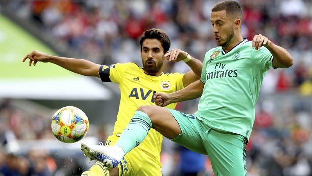 Záložník Realu Madrid Eden Hazard během letní přípravy Záložník Realu Madrid Eden Hazard během letní přípravy