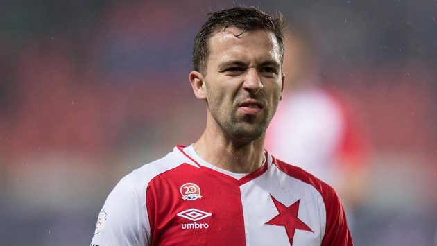Slávistický záložník Josef Hušbauer během utkání 19. kola Synot ligy s Ostravou. Slávistický záložník Josef Hušbauer během utkání 19. kola Synot ligy s Ostravou.