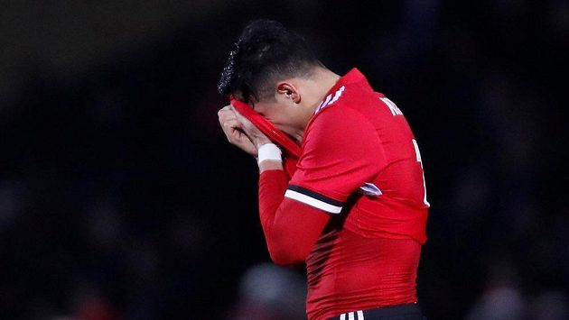 Alexis Sánchez v dresu Manchesteru United. Alexis Sánchez v dresu Manchesteru United.